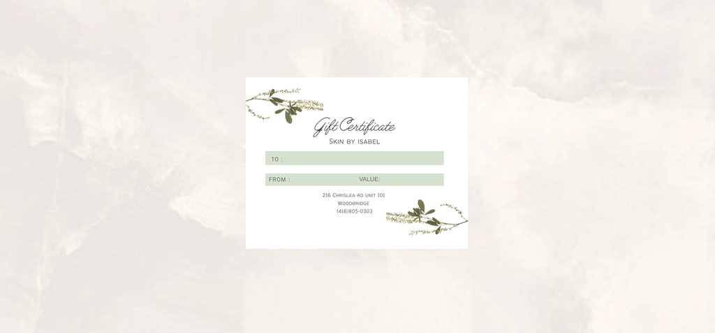 Skin by Isabel Gift Card